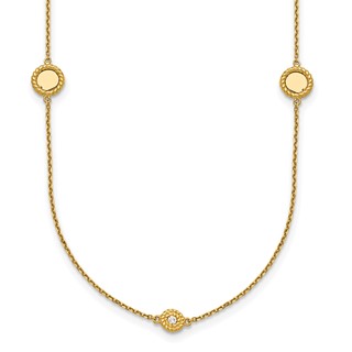 HERCO Gold Fancy Link with Discs Necklaces