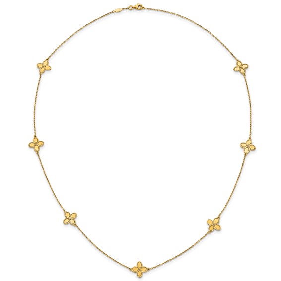 HERCO Gold Flowers Fancy Link Necklaces