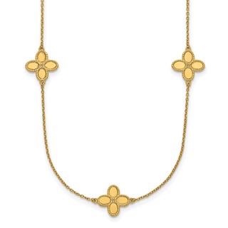 HERCO Gold Flowers Fancy Link Necklaces