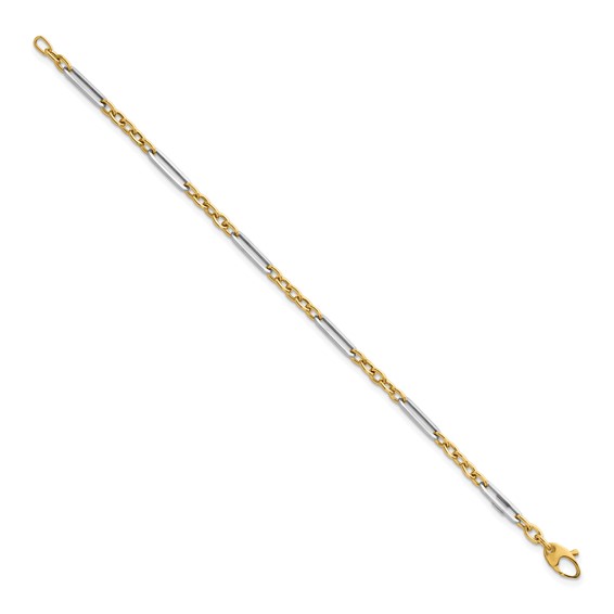Herco 14K Two-Tone Polished Fancy Link 7.5 inch Bracelet