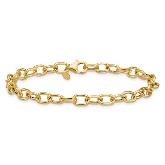 Herco 14K Polished 5.2mm Open Link Cable 7.5 inch Bracelet
