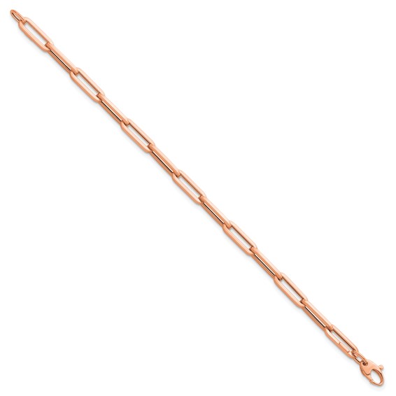 Herco 14K Rose Gold Polished 5.3mm Paperclip Link 7.5 inch Bracelet