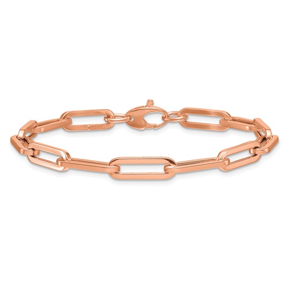 Herco 14K Rose Gold Polished 5.3mm Paperclip Link 7.5 inch Bracelet