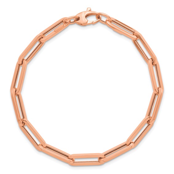 Herco 14K Rose Gold Polished 5.3mm Paperclip Link 7.5 inch Bracelet