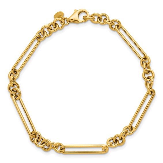 Herco 14K Polished 5.3mm Fancy Link 7.5 inch Bracelet