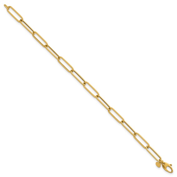 Herco 14K Polished 6mm Paperclip Link 7.5 inch Bracelet