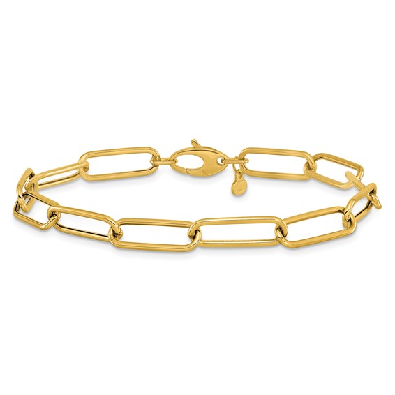 Herco 14K Polished 6mm Paperclip Link 7.5 inch Bracelet