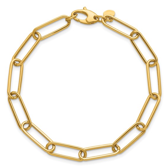 Herco 14K Polished 6mm Paperclip Link 7.5 inch Bracelet