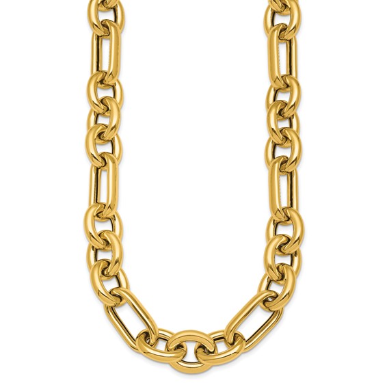 Herco 14K Polished 15mm Fancy Link 18 inch Necklace