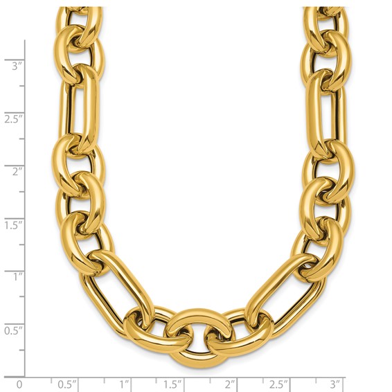 Herco 14K Polished 15mm Fancy Link 18 inch Necklace