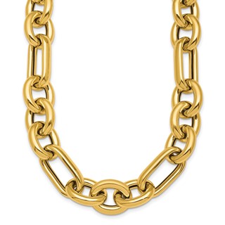 Herco 14K Polished 15mm Fancy Link 18 inch Necklace