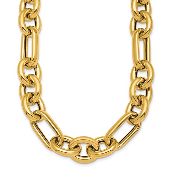 Herco 14K Polished 15mm Fancy Link 18 inch Necklace
