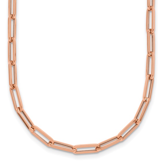 HERCO Gold 4.0mm Flat Paperclip Necklaces
