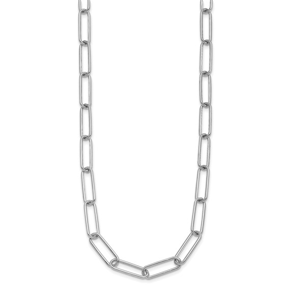 Herco 14K White Gold Polished 5.9mm Paperclip Link 16 Inch Necklace