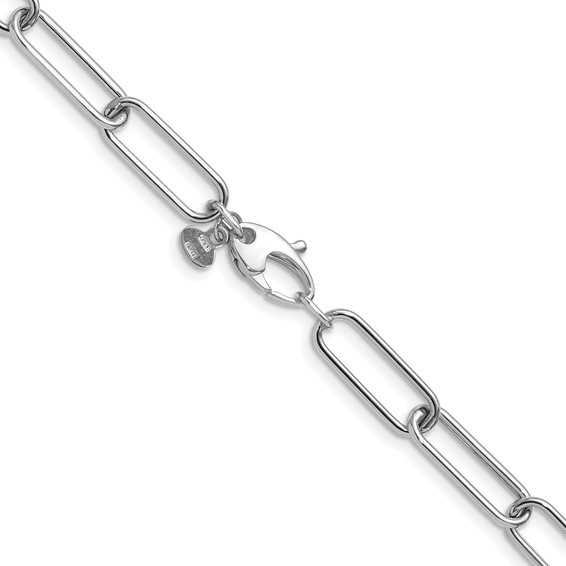 Herco 14K White Gold Polished 5.9mm Paperclip Link 16 Inch Necklace