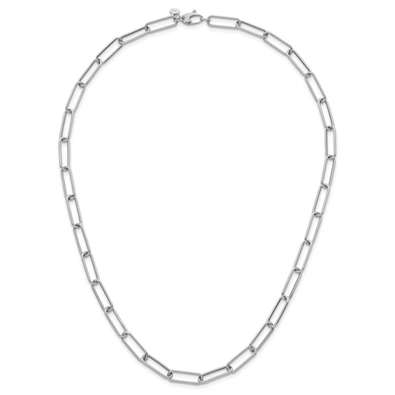 Herco 14K White Gold Polished 5.9mm Paperclip Link 20 Inch Necklace
