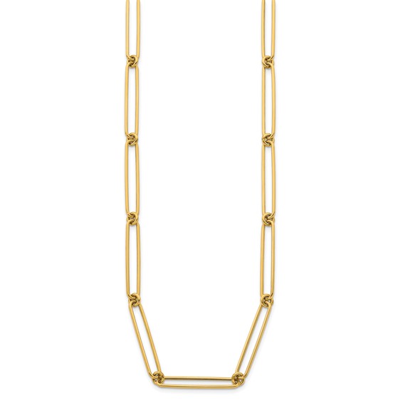 HERCO Gold Elongated Oval Link Necklaces