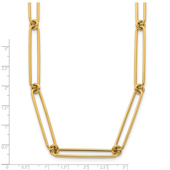 HERCO Gold Elongated Oval Link Necklaces