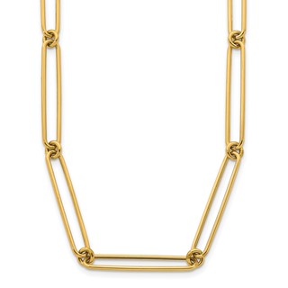 HERCO Gold Elongated Oval Link Necklaces