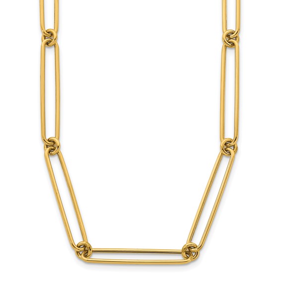 HERCO Gold Elongated Oval Link Necklaces