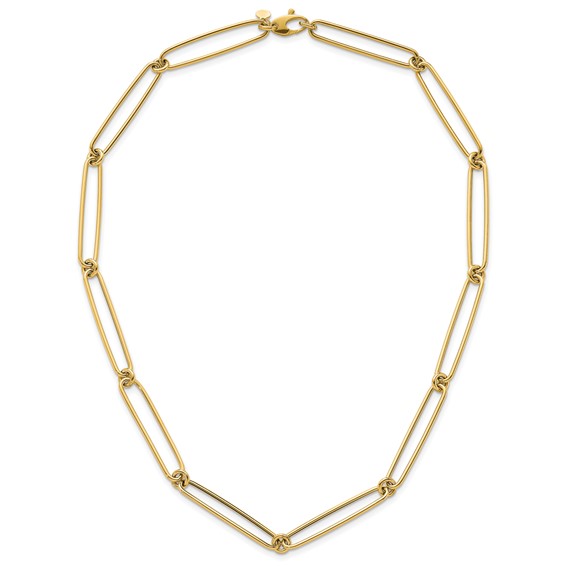 HERCO Gold Elongated Oval Link Necklaces