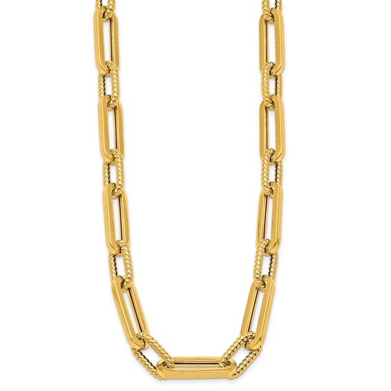 HERCO Gold Fancy Oval Link Necklaces