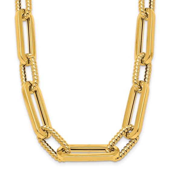 HERCO Gold Fancy Oval Link Necklaces