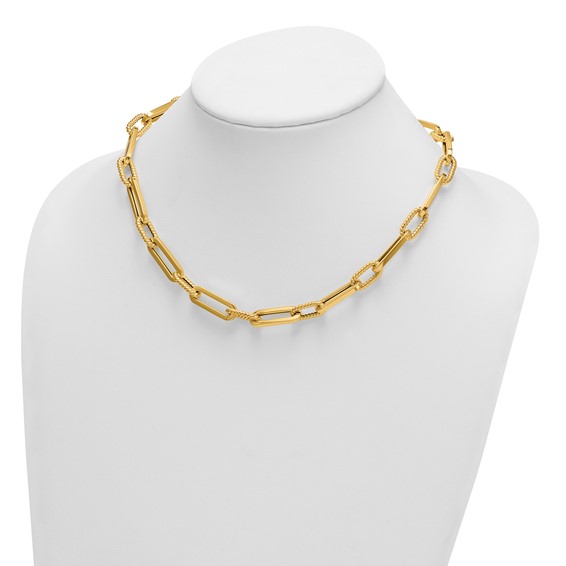HERCO Gold Fancy Oval Link Necklaces