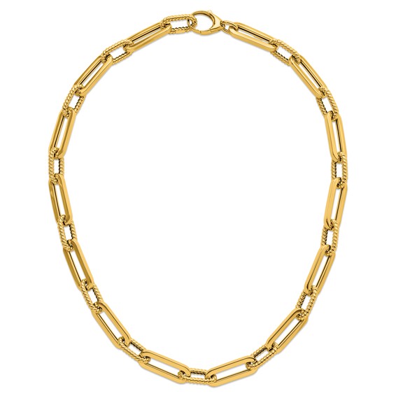 HERCO Gold Fancy Oval Link Necklaces