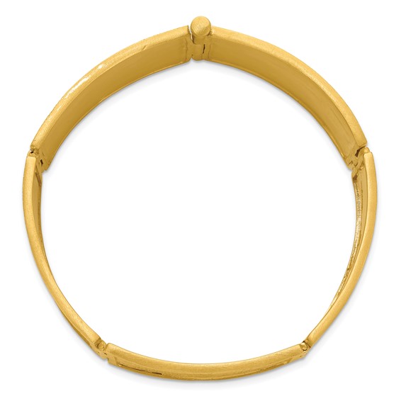 HERCO Gold Satin Greek Patterned Bangles