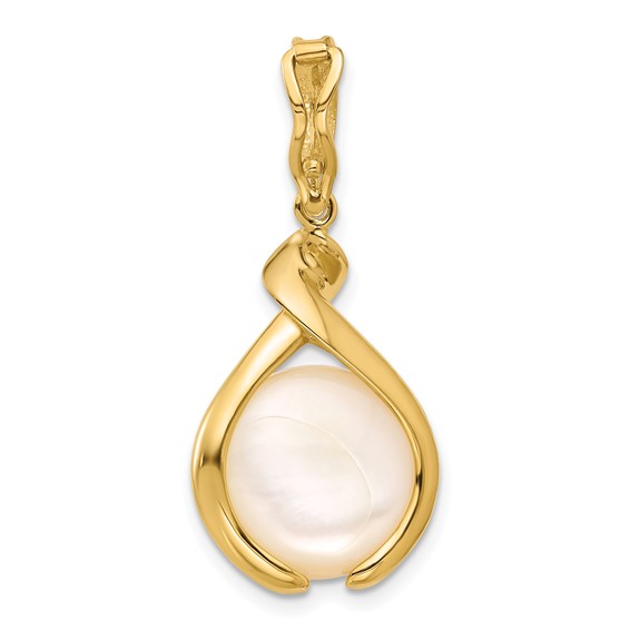 Herco 14K Polished Freshwater Cultured Pearl Pendant