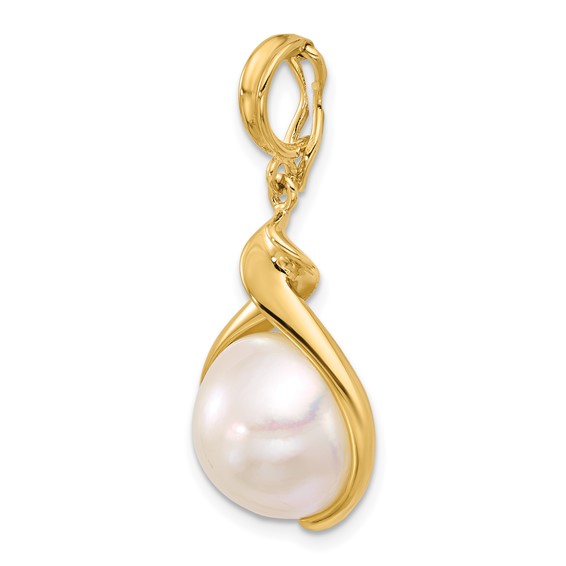 Herco 14K Polished Freshwater Cultured Pearl Pendant