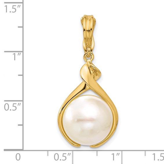 Herco 14K Polished Freshwater Cultured Pearl Pendant