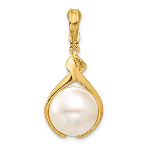 Herco 14K Polished Freshwater Cultured Pearl Pendant