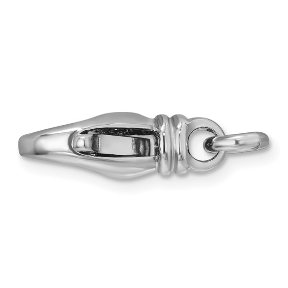 Herco 18K White Gold Polished 21.3x10.65mm Medium Fancy Lobster Clasp