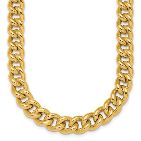 HERCO Gold 10mm Curb Necklaces