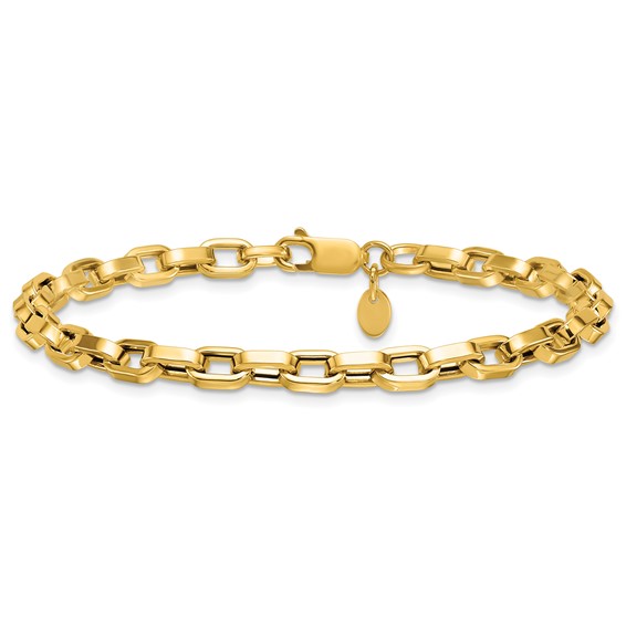 HERCO Gold 4.6mm Fancy Link Bracelets