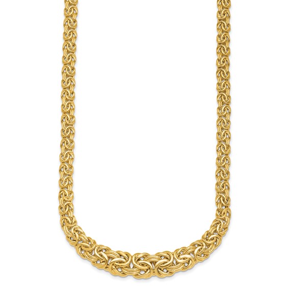 HERCO Gold 7-12mm Graduated Byzantine Chain Necklaces