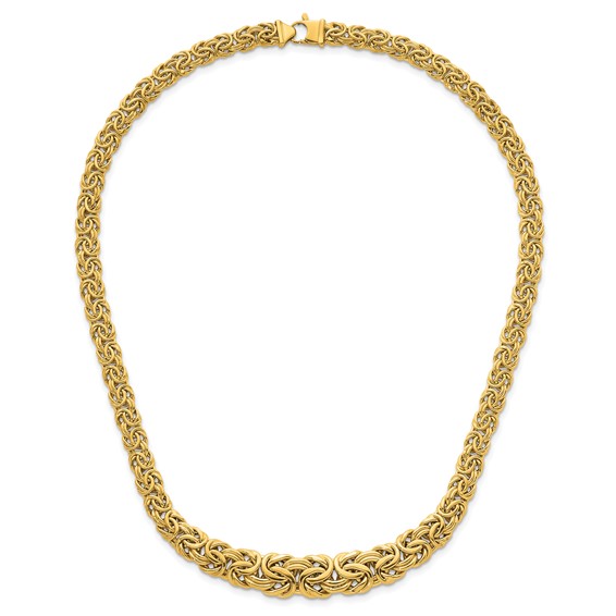 HERCO Gold 7-12mm Graduated Byzantine Chain Necklaces