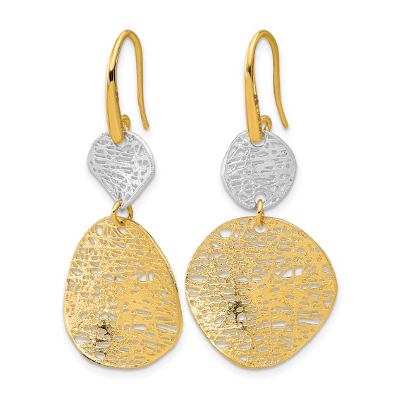 HERCO Gold Intricate Wire Wrapped Shapes Dangle Earrings