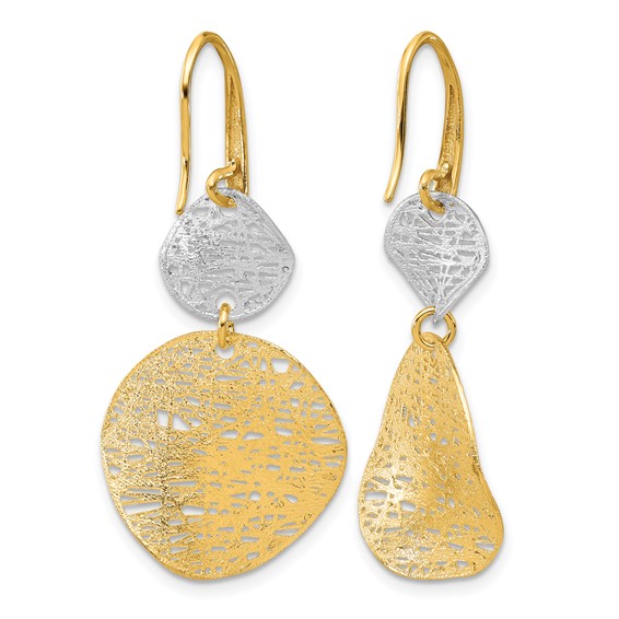 HERCO Gold Intricate Wire Wrapped Shapes Dangle Earrings