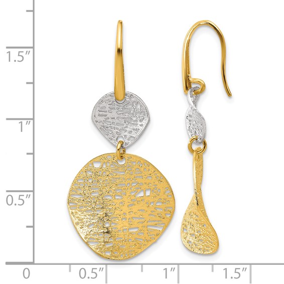 HERCO Gold Intricate Wire Wrapped Shapes Dangle Earrings