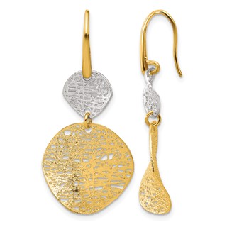 HERCO Gold Intricate Wire Wrapped Shapes Dangle Earrings