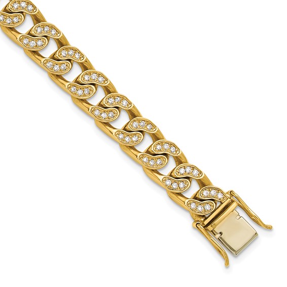Herco 14K Polished Curb 8.25 inch Bracelet Mounting