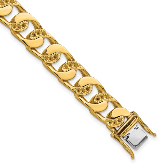 Herco 14K Polished Curb 8.5 inch Bracelet Mounting