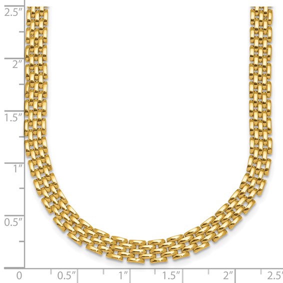 HERCO Gold 5 Row 6.3mm Pantera Necklaces