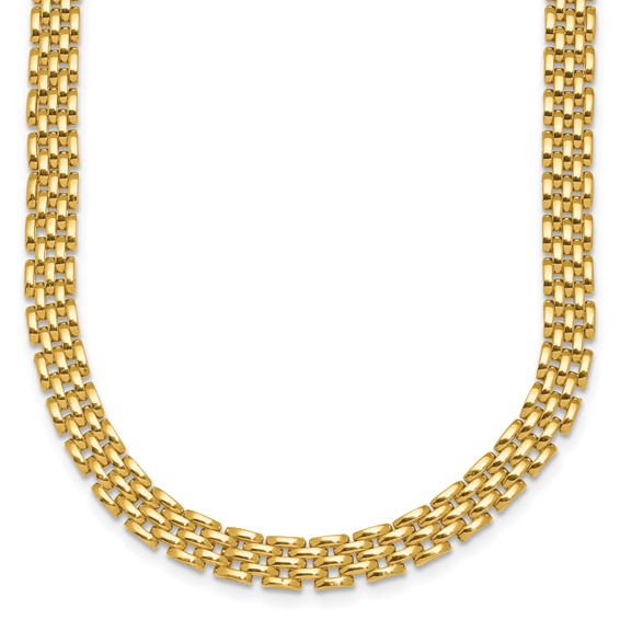 HERCO Gold 5 Row 6.3mm Pantera Necklaces