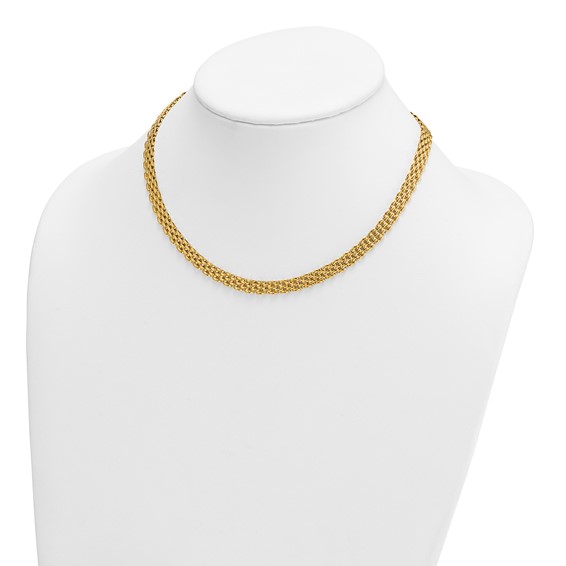 HERCO Gold 5 Row 6.3mm Pantera Necklaces