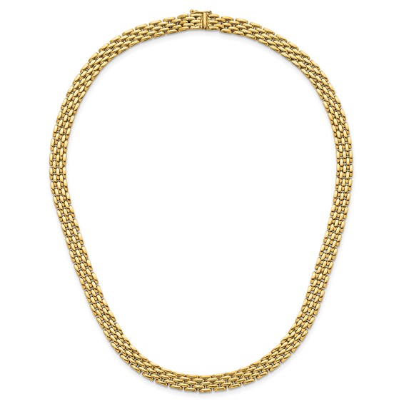 HERCO Gold 5 Row 6.3mm Pantera Necklaces