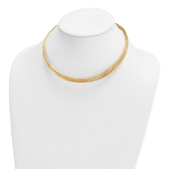 HERCO Gold 0.5mm 21 Strand Wire Necklaces